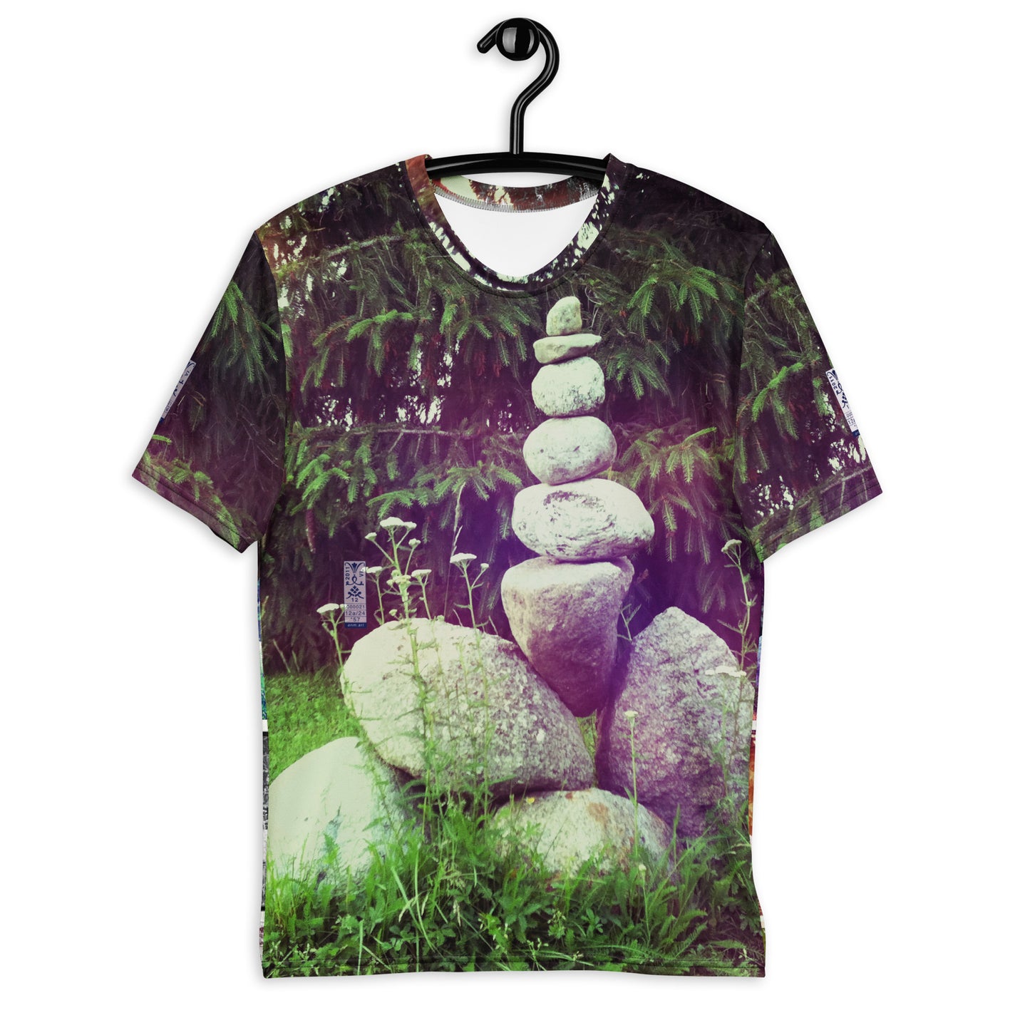 Men's Crew Neck T-Shirt 'Lotus Stupa 12/24' artist-authorised edition of original artwork by Enmempin N. Midelobo