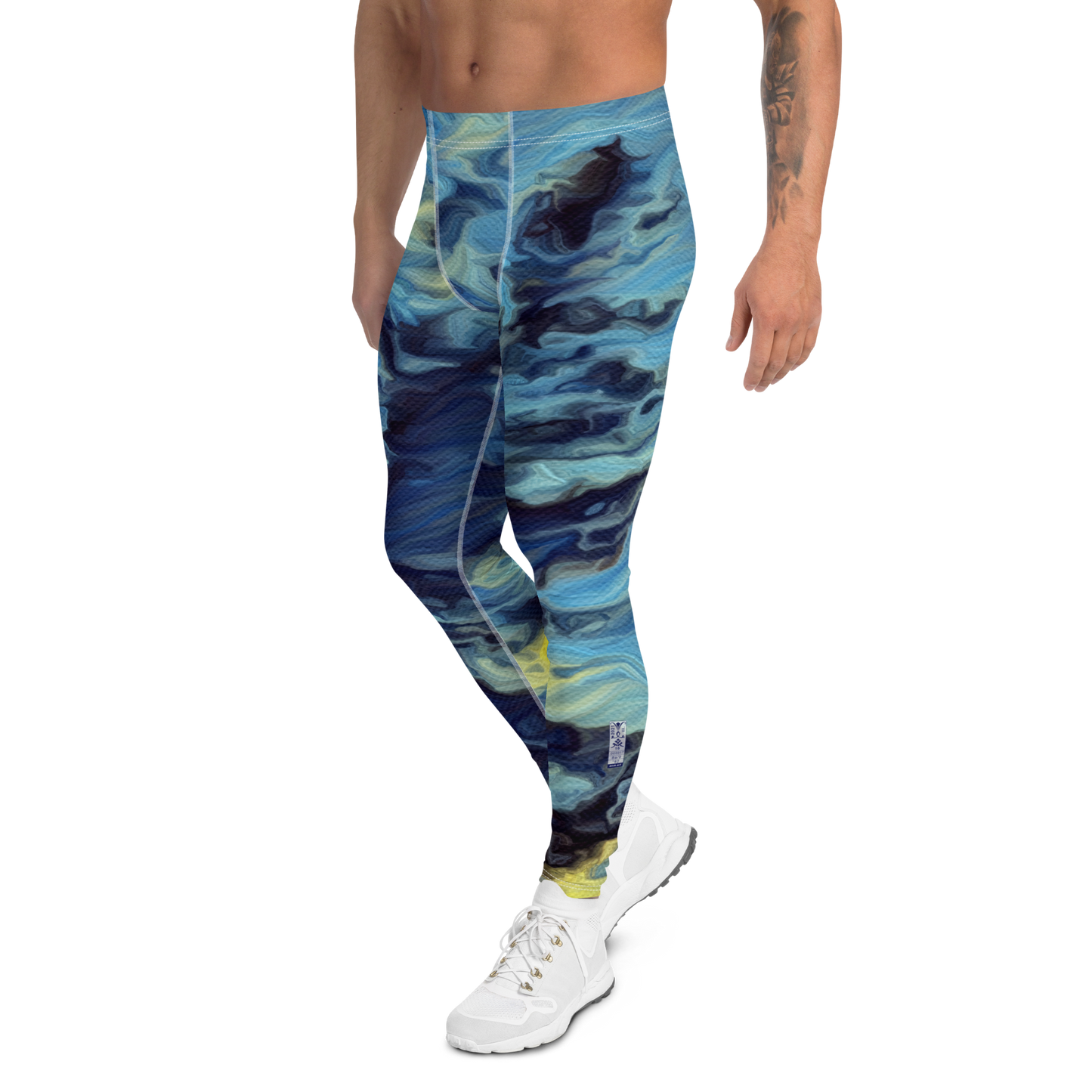 Men's Leggings 'World on the Run 8a/9' artist-authorised edition of original artwork by Enmempin N. Midelobo