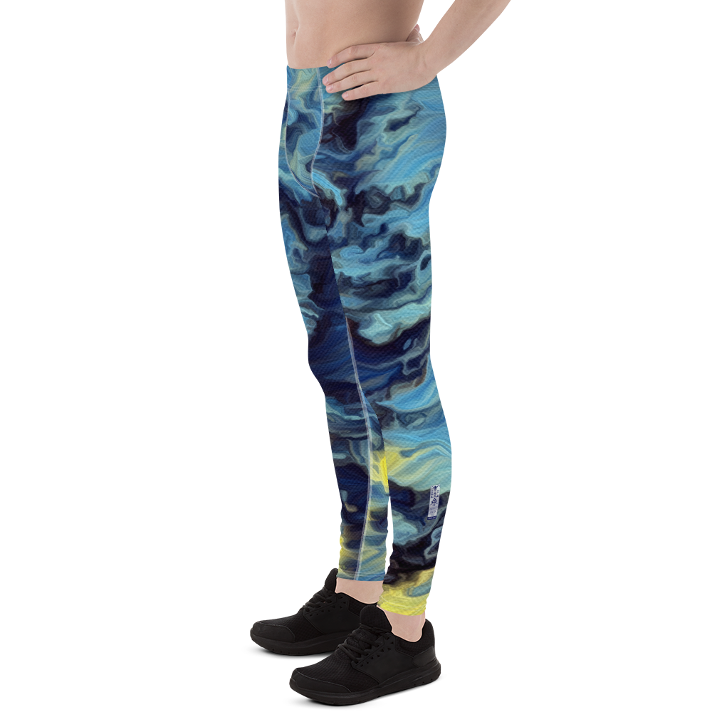 Men's Leggings 'World on the Run 8a/9' artist-authorised edition of original artwork by Enmempin N. Midelobo