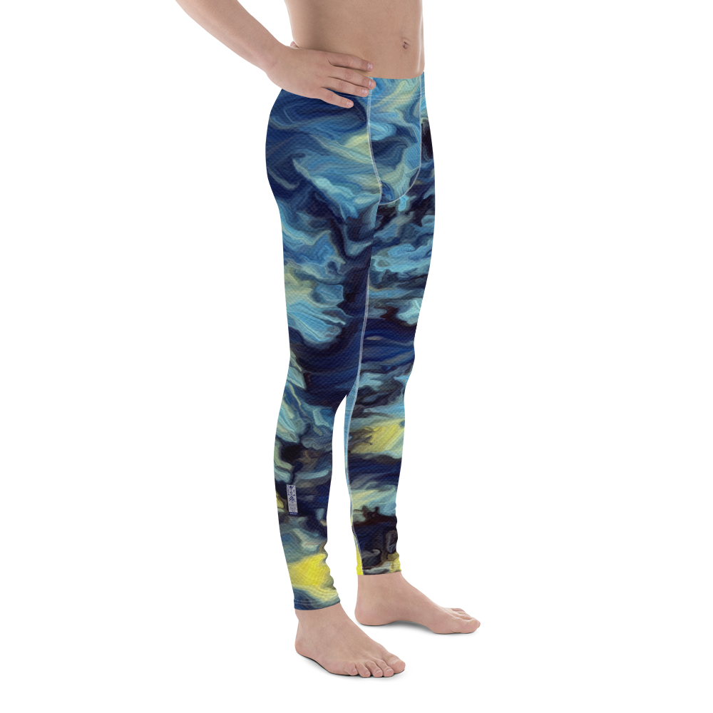 Men's Leggings 'World on the Run 8a/9' artist-authorised edition of original artwork by Enmempin N. Midelobo