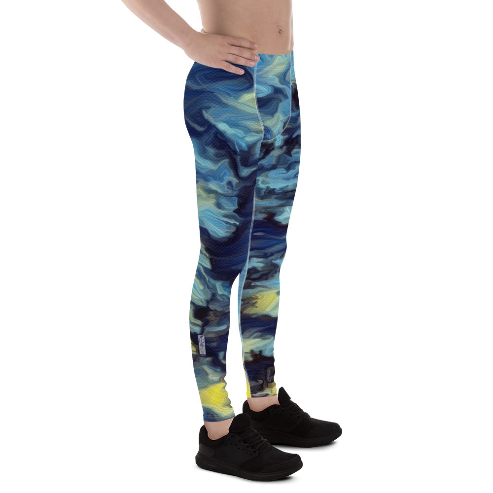 Men's Leggings 'World on the Run 8a/9' artist-authorised edition of original artwork by Enmempin N. Midelobo
