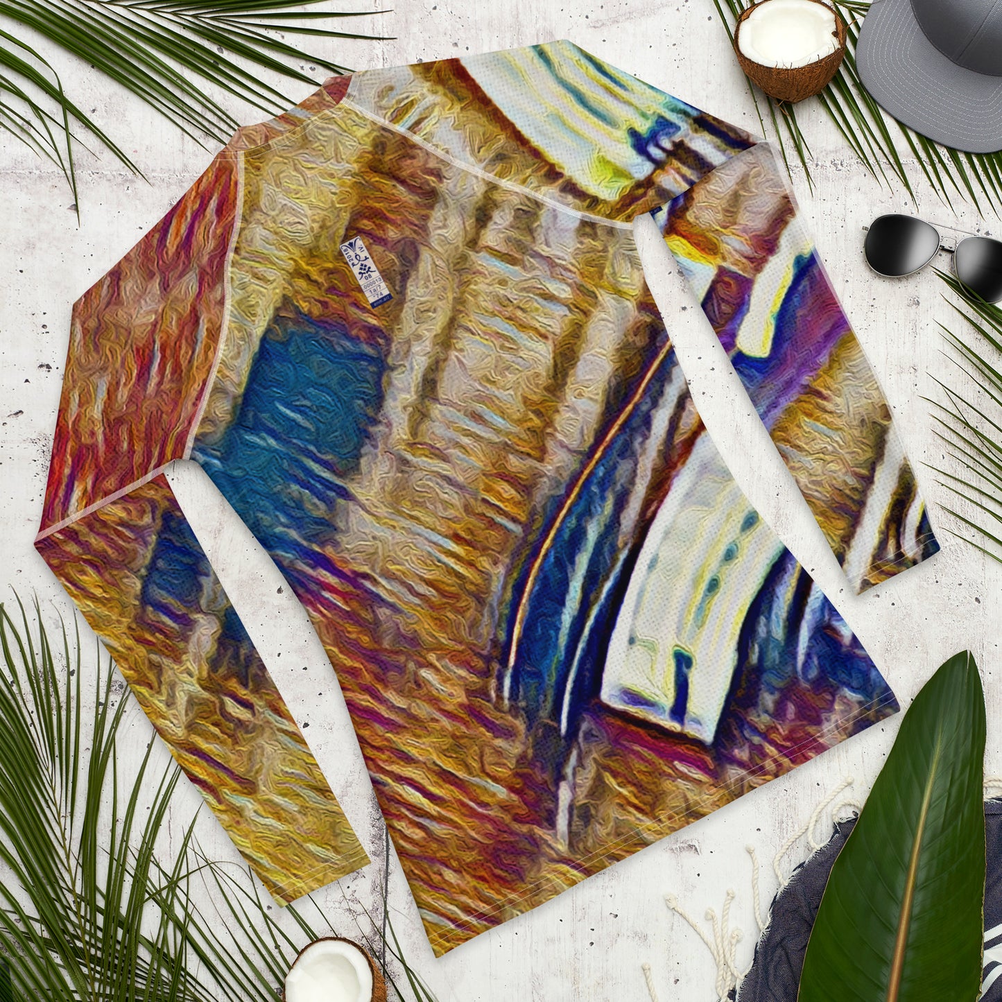 Men's Rash Guard 'Bright Lights in Saigon 1a/7' artist-authorised edition of original artwork by Enmempin N. Midelobo