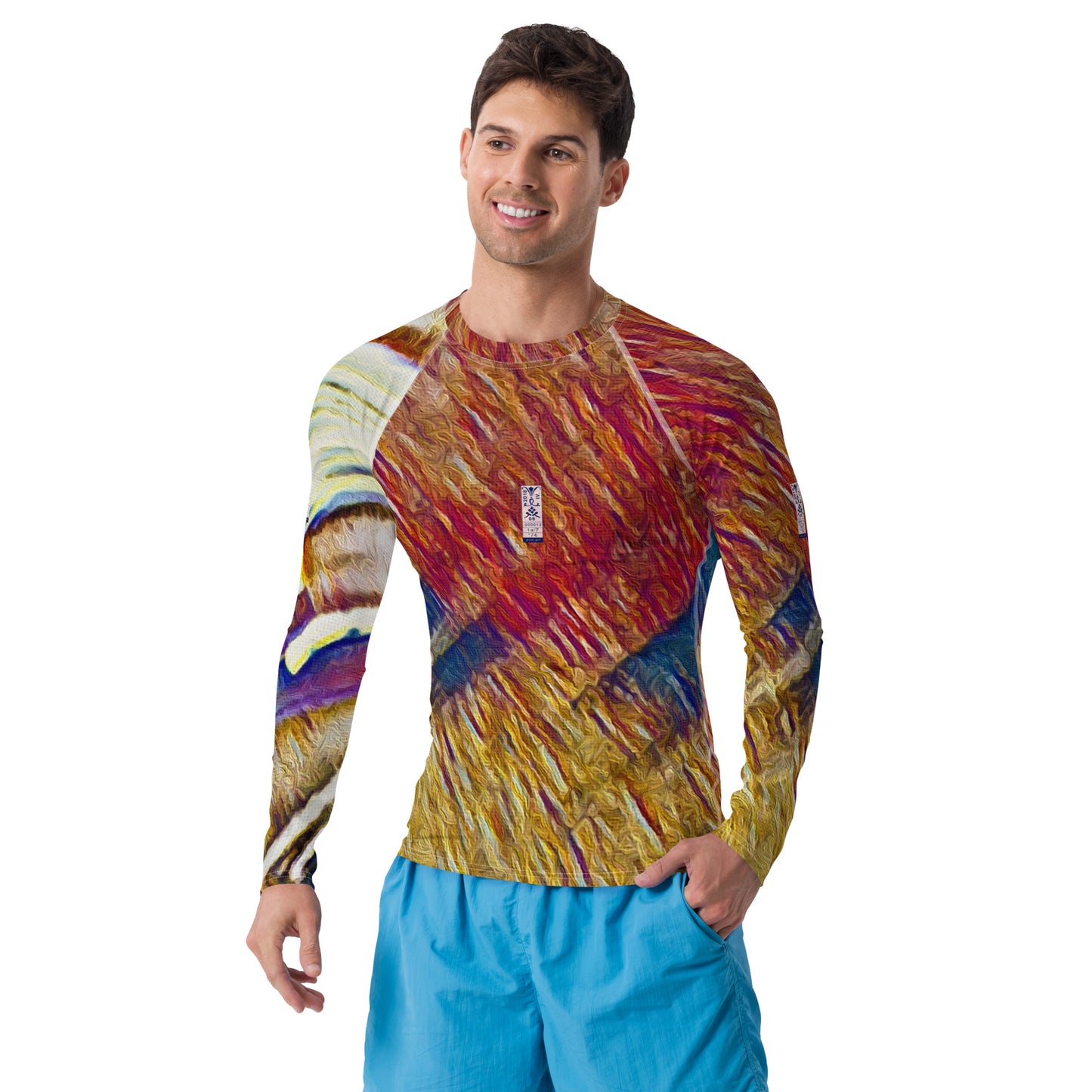 Men's Rash Guard 'Bright Lights in Saigon 1a/7' artist-authorised edition of original artwork by Enmempin N. Midelobo