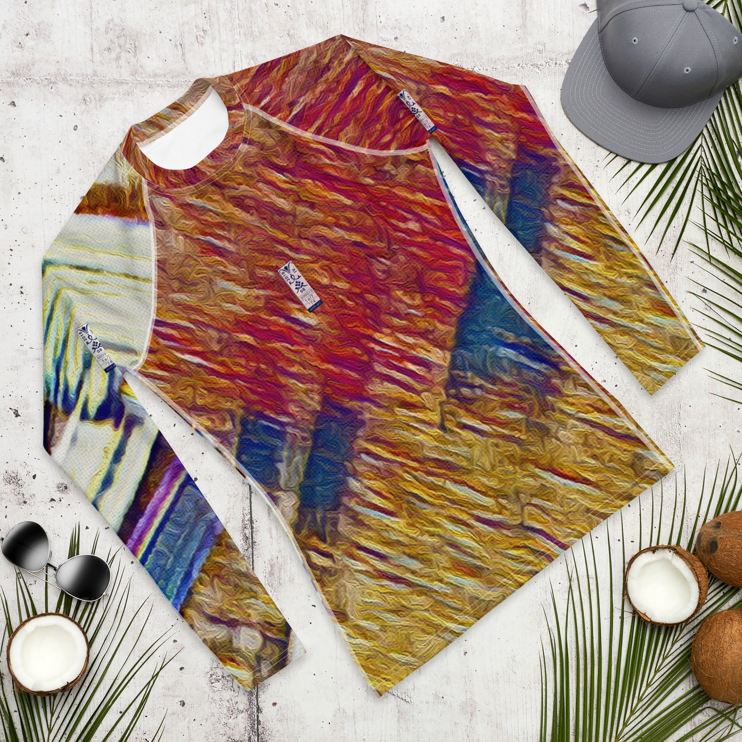 Men's Rash Guard 'Bright Lights in Saigon 1a/7' artist-authorised edition of original artwork by Enmempin N. Midelobo