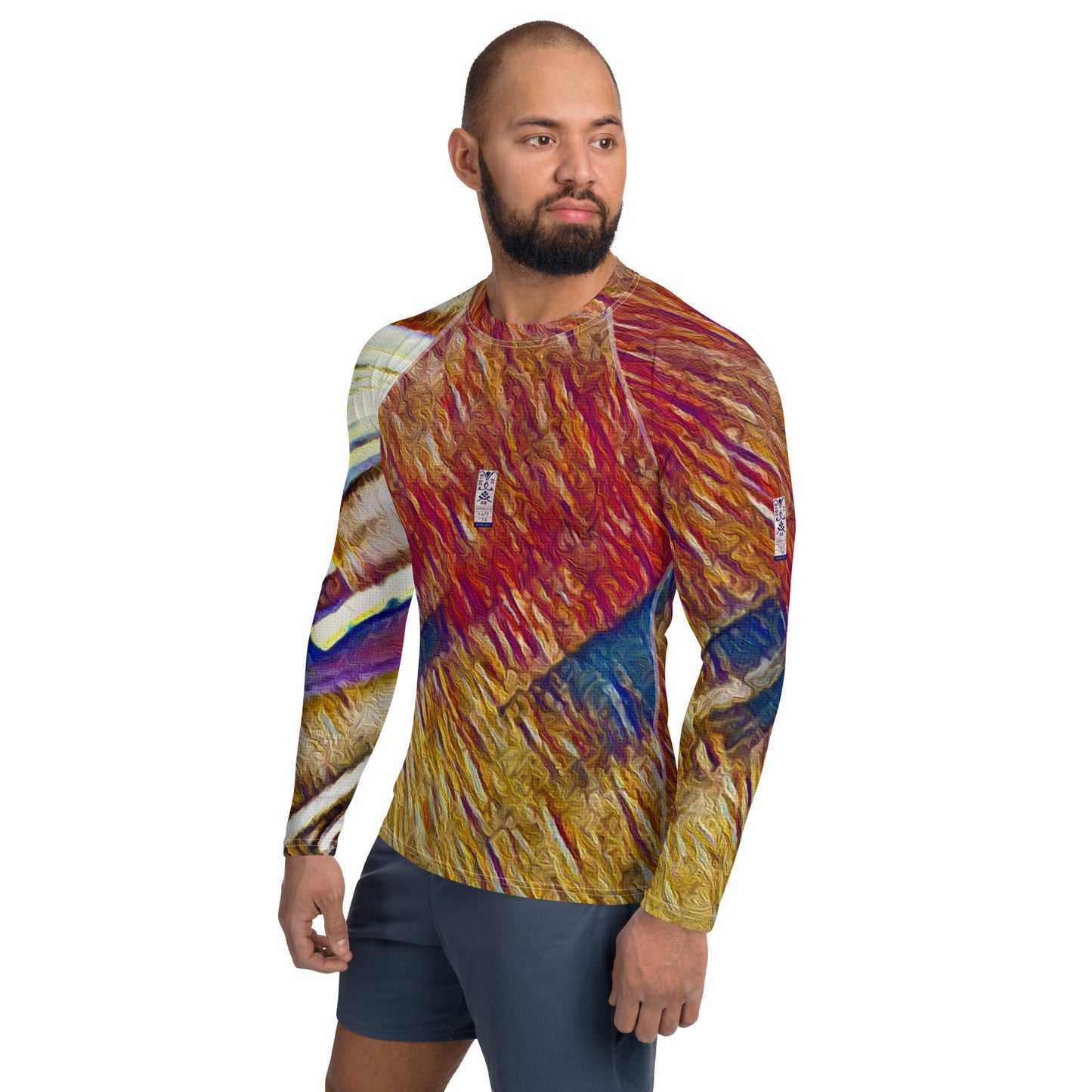 Men's Rash Guard 'Bright Lights in Saigon 1a/7' artist-authorised edition of original artwork by Enmempin N. Midelobo