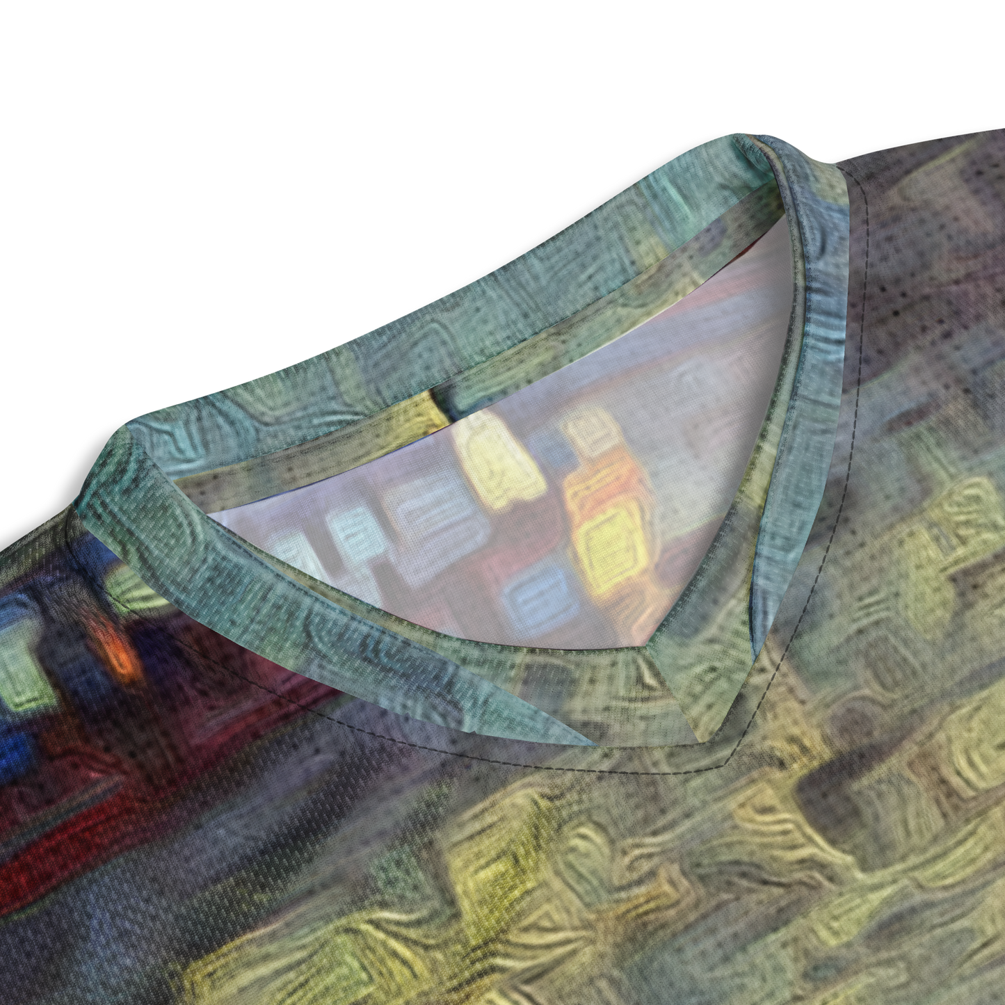 Recycled unisex sports jersey 'Gone Fishing 9/9' artist-authorised edition of original artwork by Enmempin N. Midelobo