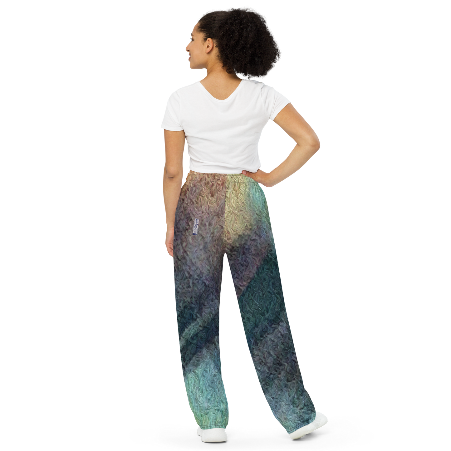 Unisex wide-leg pants 'Bright Lights in Saigon 3/7' artist-authorised edition of original artwork by Enmempin N. Midelobo