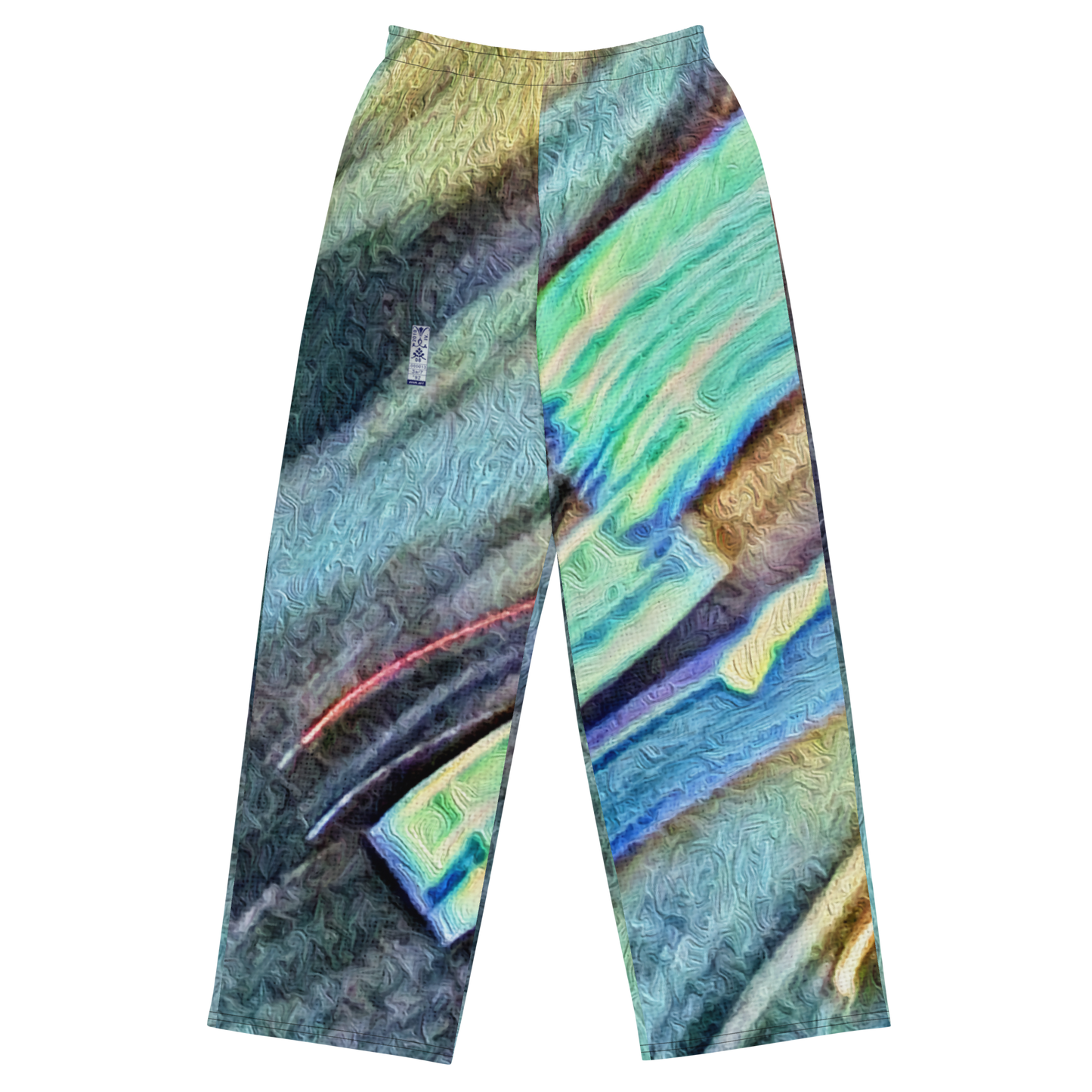 Unisex wide-leg pants 'Bright Lights in Saigon 3/7' artist-authorised edition of original artwork by Enmempin N. Midelobo