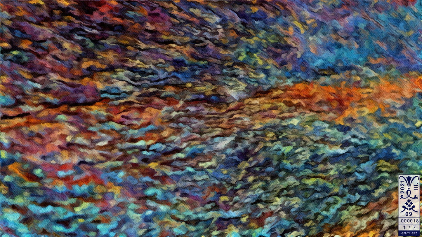 Folding Postcard B6 Original Art 'Be Like The Cloud 1/7' by Enmempin N. Midelobo