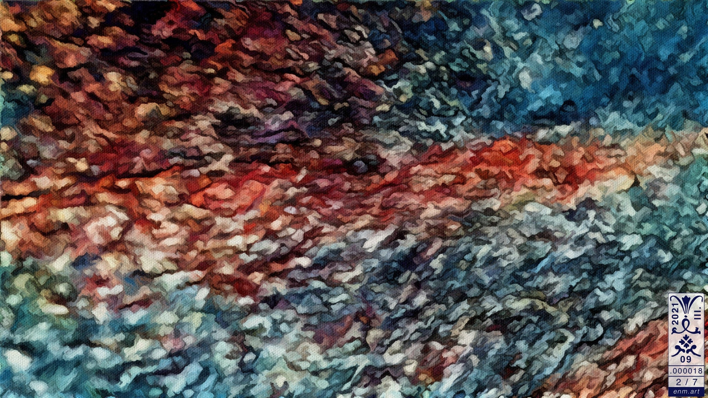 Folding Postcard B6 Original Art 'Be Like The Cloud 2/7' by Enmempin N. Midelobo