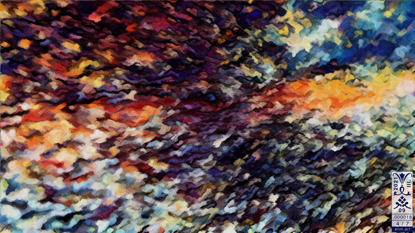 Folding Postcard B6 Original Art 'Be Like The Cloud 4/7' by Enmempin N. Midelobo