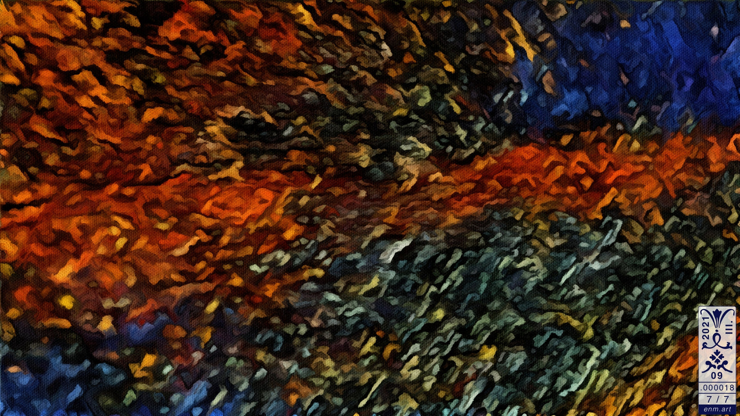 Folding Postcard B6 Original Art 'Be Like The Cloud 7/7' by Enmempin N. Midelobo