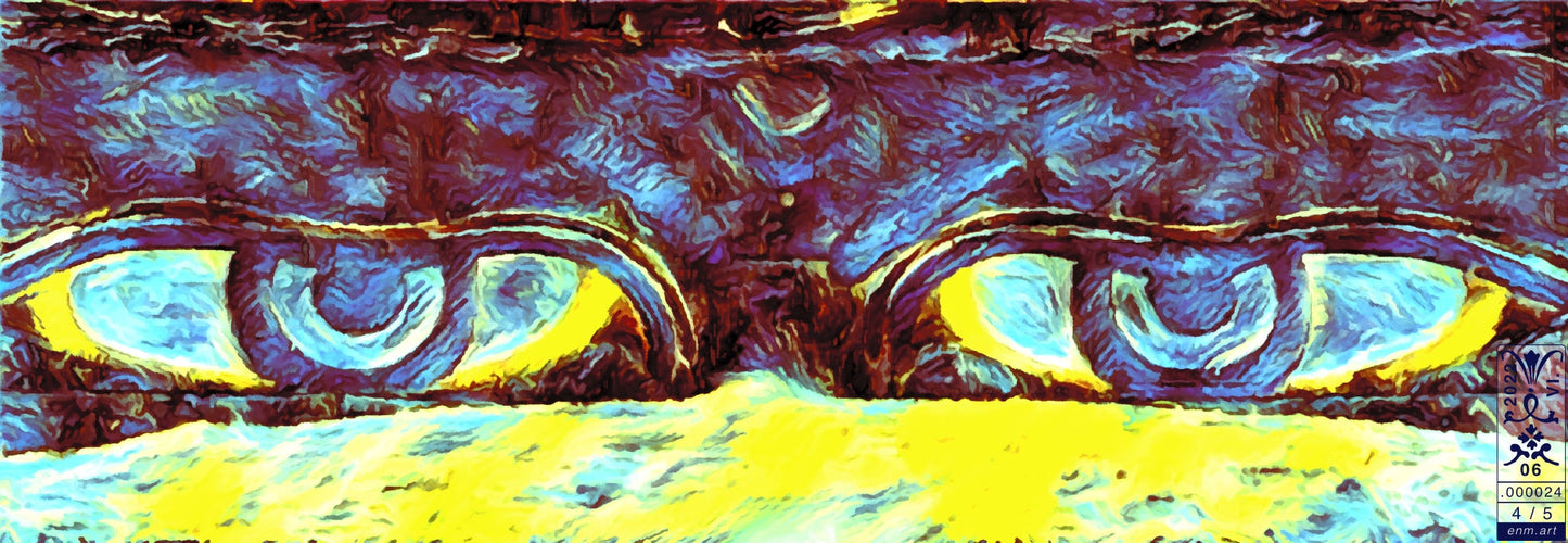 Folding Postcard B6 Original Art 'Just Seeing 4/5' by Enmempin N. Midelobo