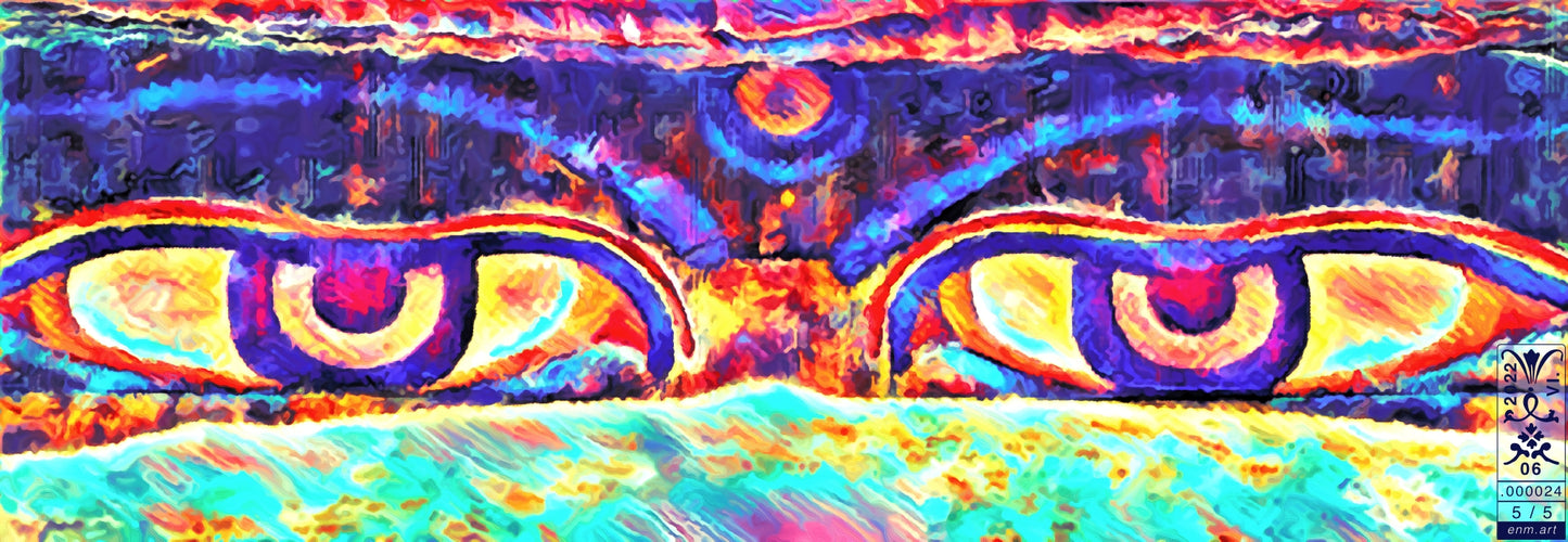 Folding Postcard B6 Original Art 'Just Seeing 5/5' by Enmempin N. Midelobo