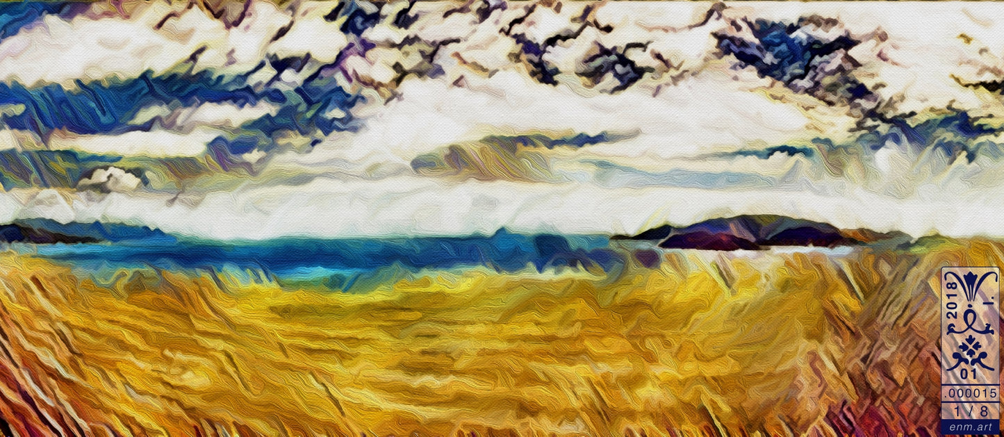 Folding Postcard B6 Original Art 'New Year New Horizon 1/8' by Enmempin N. Midelobo