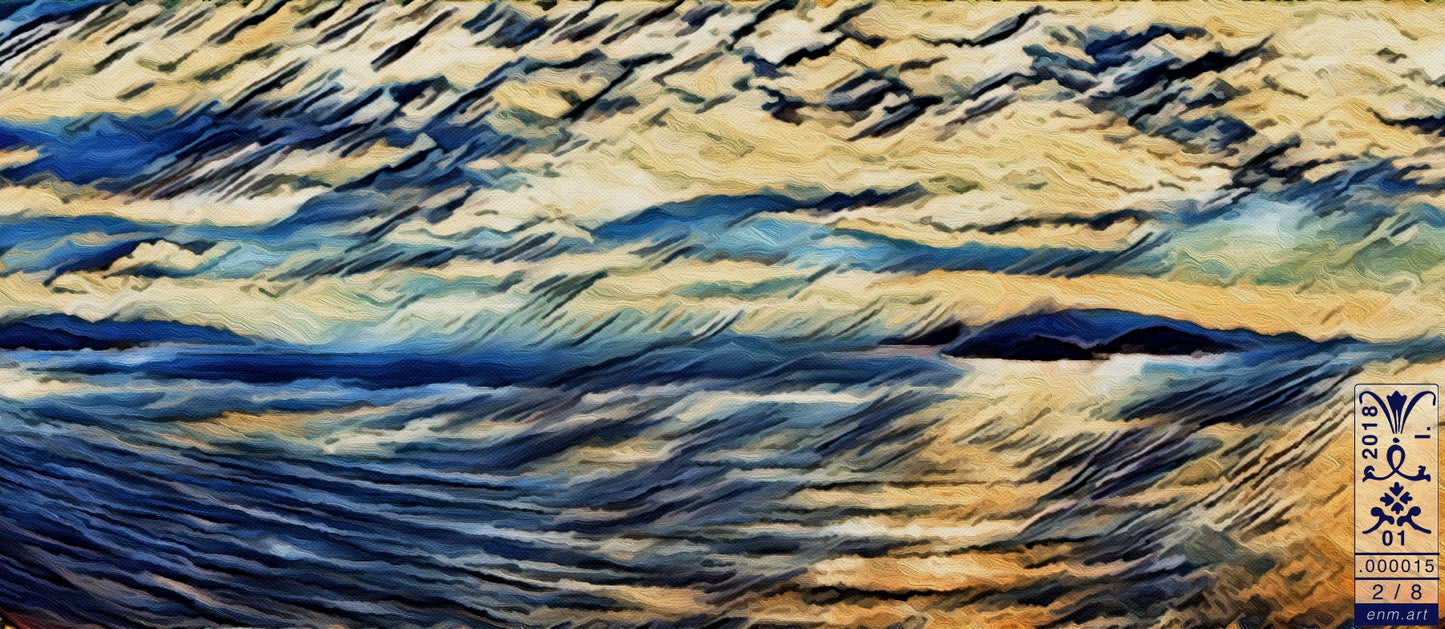 Folding Postcard B6 Original Art 'New Year New Horizon 2/8' by Enmempin N. Midelobo