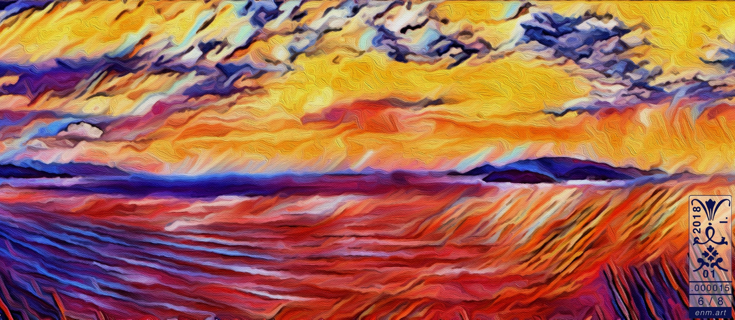 Folding Postcard B6 Original Art 'New Year New Horizon 6/8' by Enmempin N. Midelobo