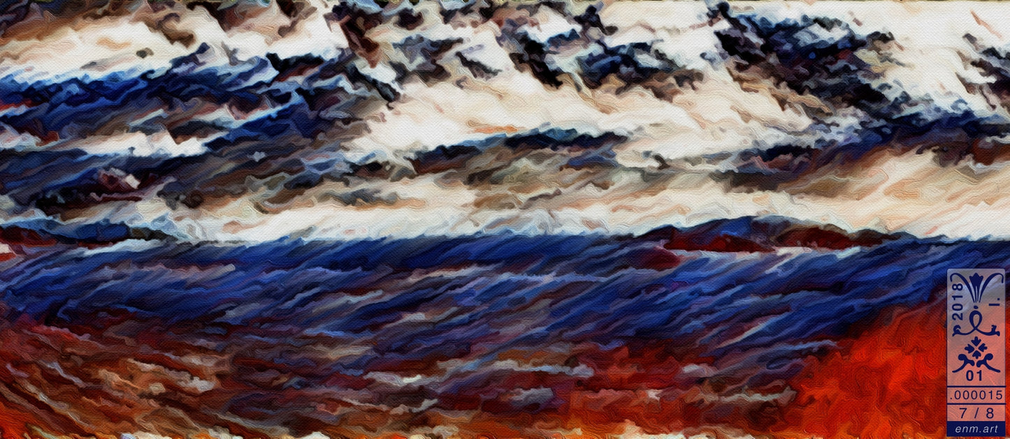Folding Postcard B6 Original Art 'New Year New Horizon 7/8' by Enmempin N. Midelobo