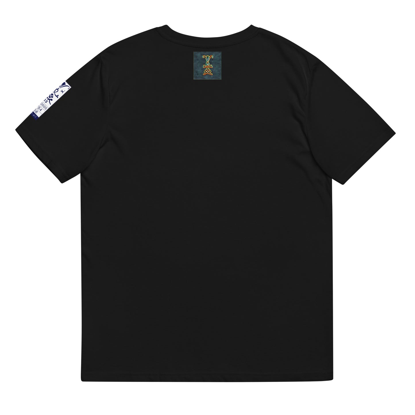 Viattitude 3/54 black unisex organic cotton t-shirt, artist-authorised edition by Enmempin N. Midelobo