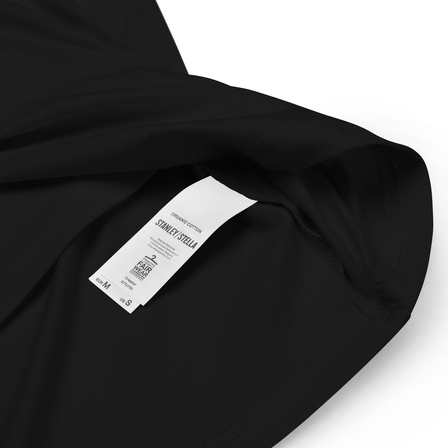 Viattitude 3/54 black unisex organic cotton t-shirt, artist-authorised edition by Enmempin N. Midelobo