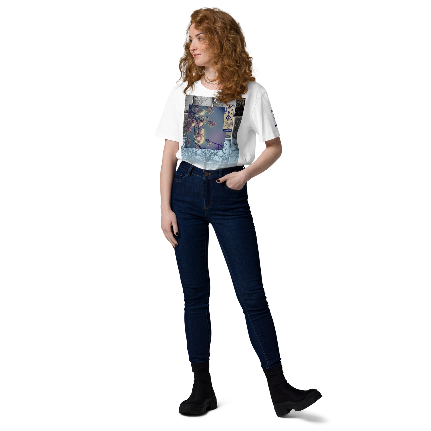 Unisex organic cotton t-shirt 'Luminous Fragrance (thumb)' artist-authorised edition of original artwork by Enmempin N. Midelobo