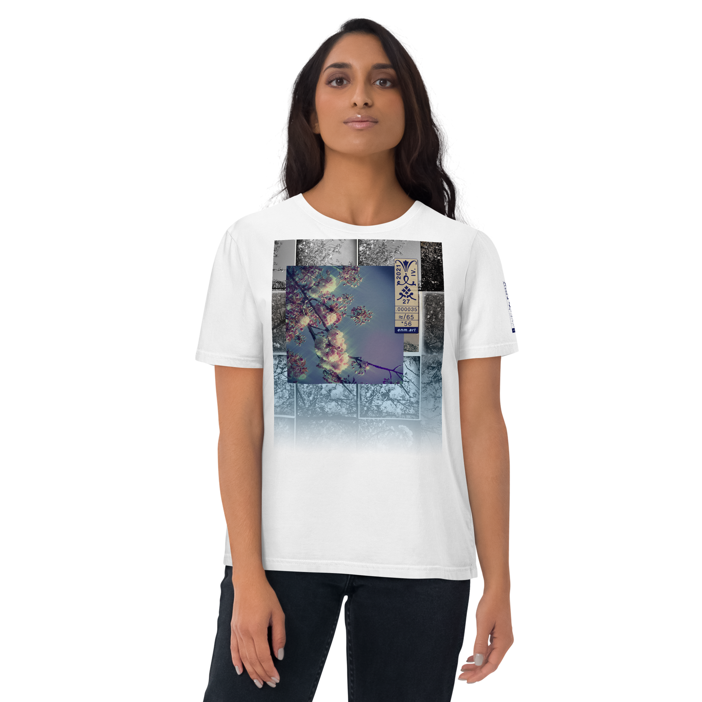 Unisex organic cotton t-shirt 'Luminous Fragrance (thumb)' artist-authorised edition of original artwork by Enmempin N. Midelobo