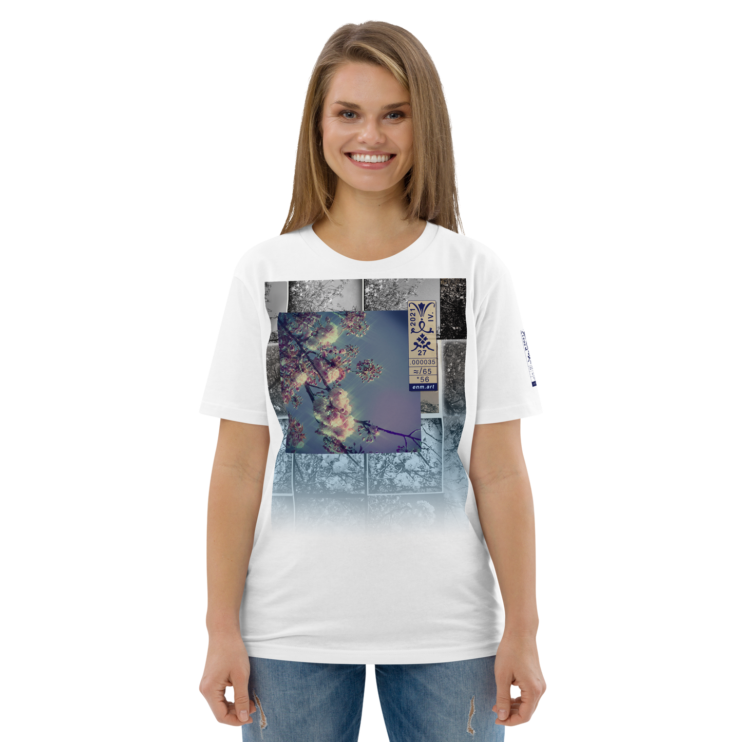 Unisex organic cotton t-shirt 'Luminous Fragrance (thumb)' artist-authorised edition of original artwork by Enmempin N. Midelobo