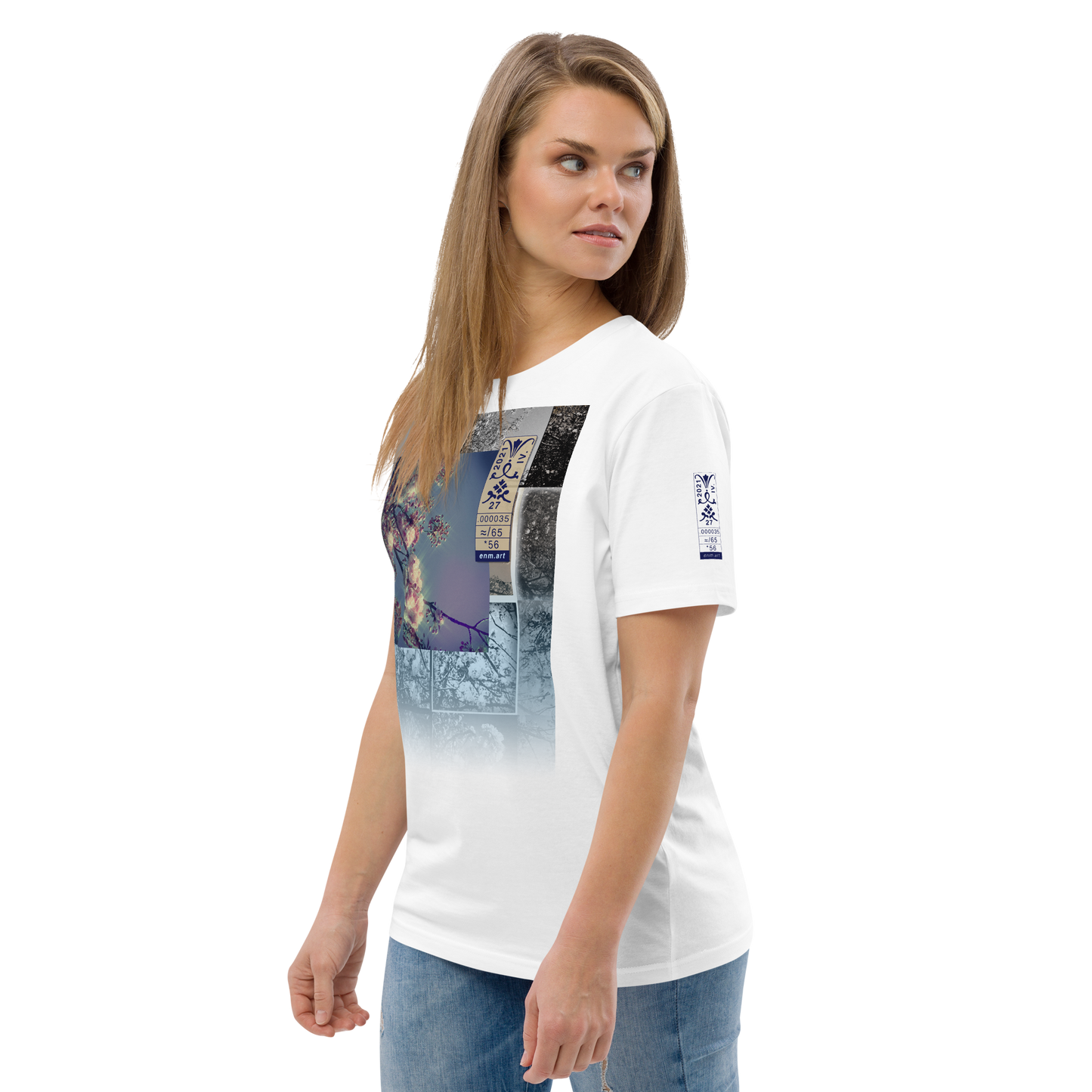 Unisex organic cotton t-shirt 'Luminous Fragrance (thumb)' artist-authorised edition of original artwork by Enmempin N. Midelobo