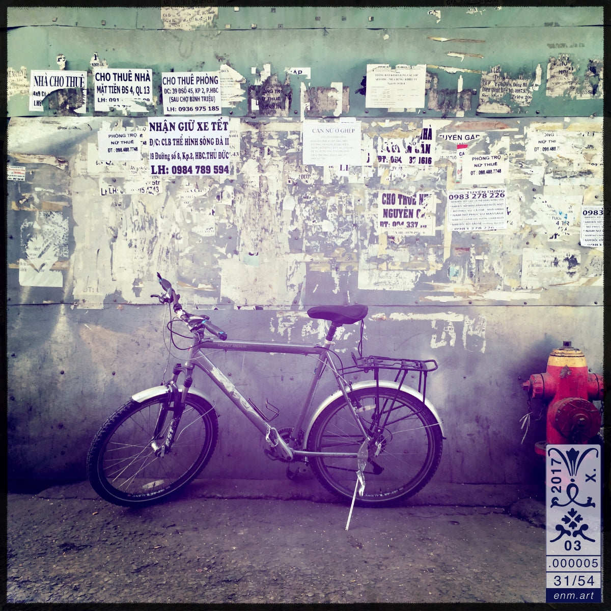 Folding Postcard Square Original Art 'Viattitude 31/54' by Enmempin N. Midelobo