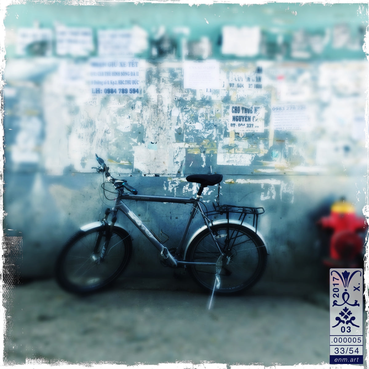 Folding Postcard Square Original Art 'Viattitude 33/54' by Enmempin N. Midelobo