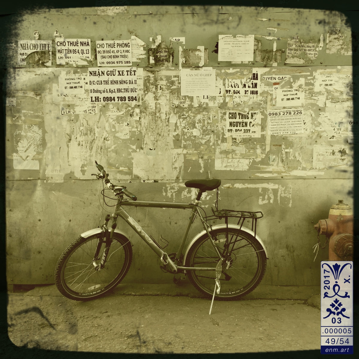 Folding Postcard Square Original Art 'Viattitude 49/54' by Enmempin N. Midelobo