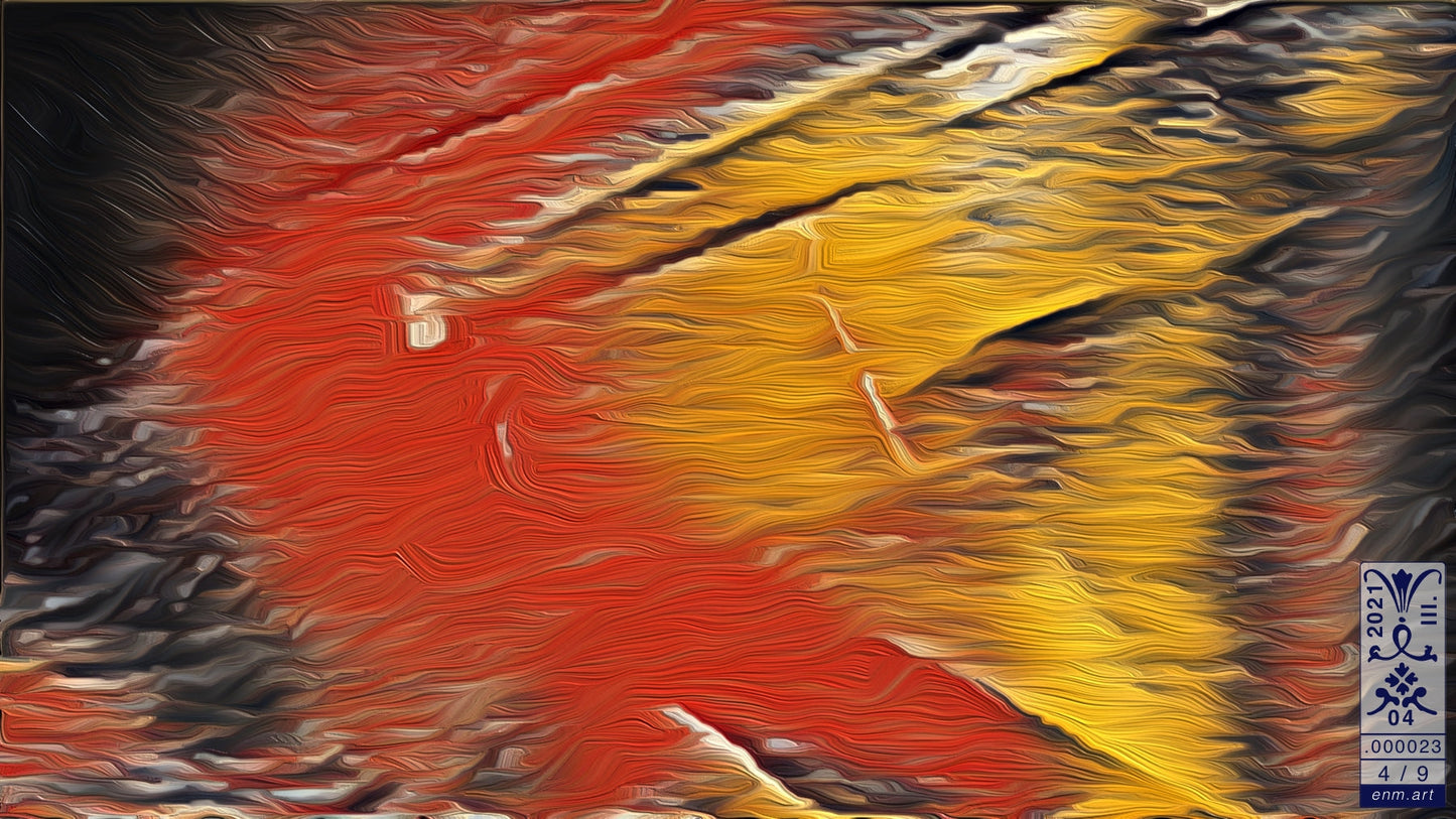 Limited Edition Print Original Art 'Red Luminosity 4/9' by Enmempin N. Midelobo