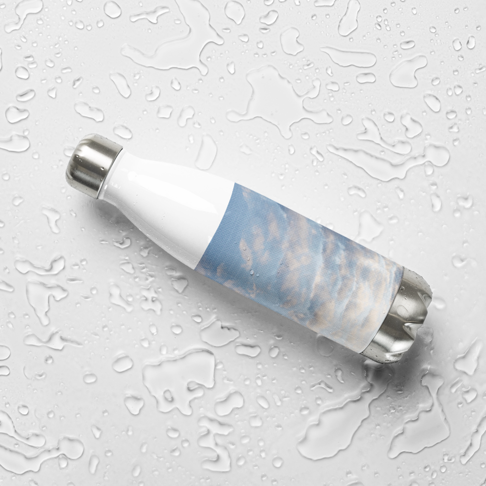 Stainless Steel Water Bottle 'Fractal Skies 24/28' artist-authorised edition of original artwork by Enmempin N. Midelobo