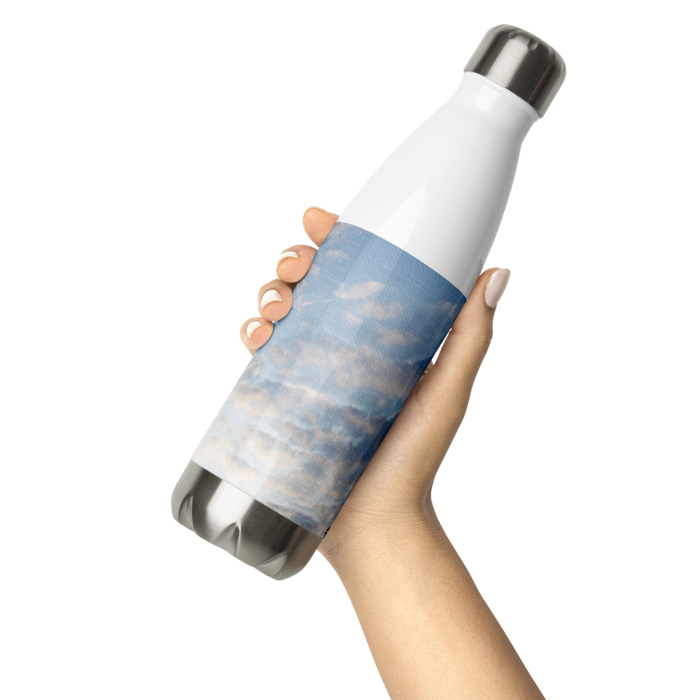 Stainless Steel Water Bottle 'Fractal Skies 24/28' artist-authorised edition of original artwork by Enmempin N. Midelobo