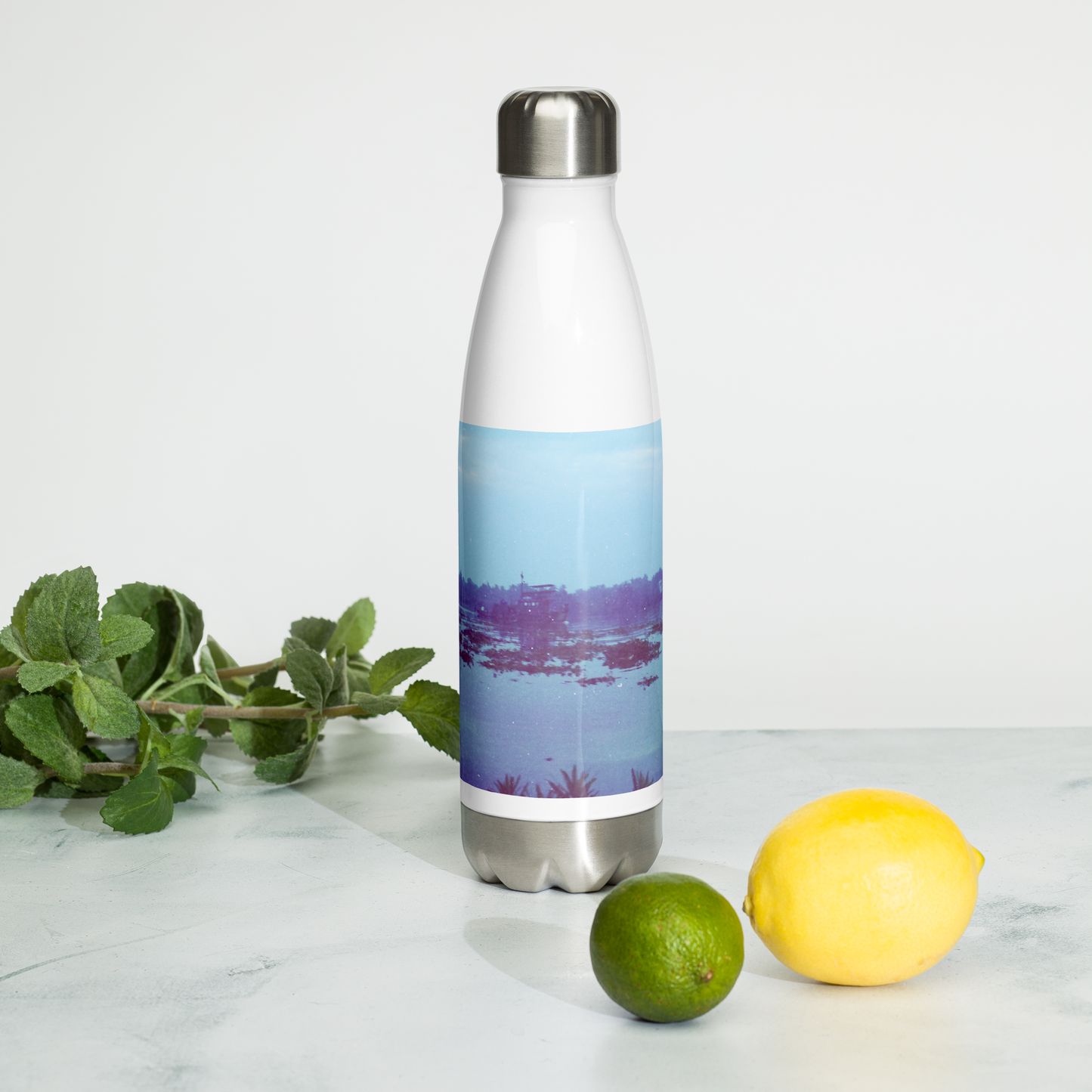 Stainless Steel Water Bottle Perpetual Melody 23/36 artist-authorised edition of original artwork by Enmempin N. Midelobo