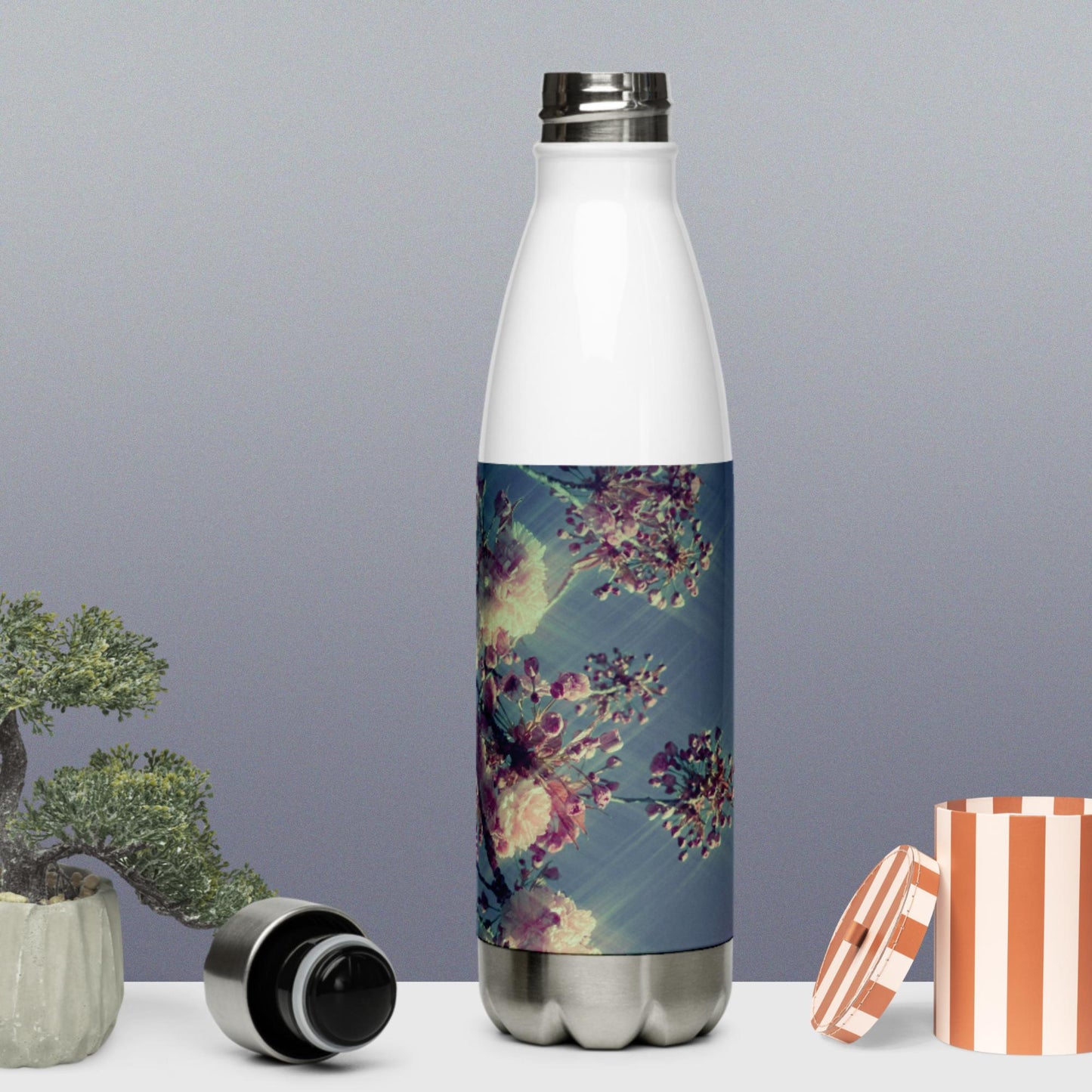 Stainless Steel Water Bottle Luminous Fragrance 47/65 artist-authorised edition of original artwork by Enmempin N. Midelobo
