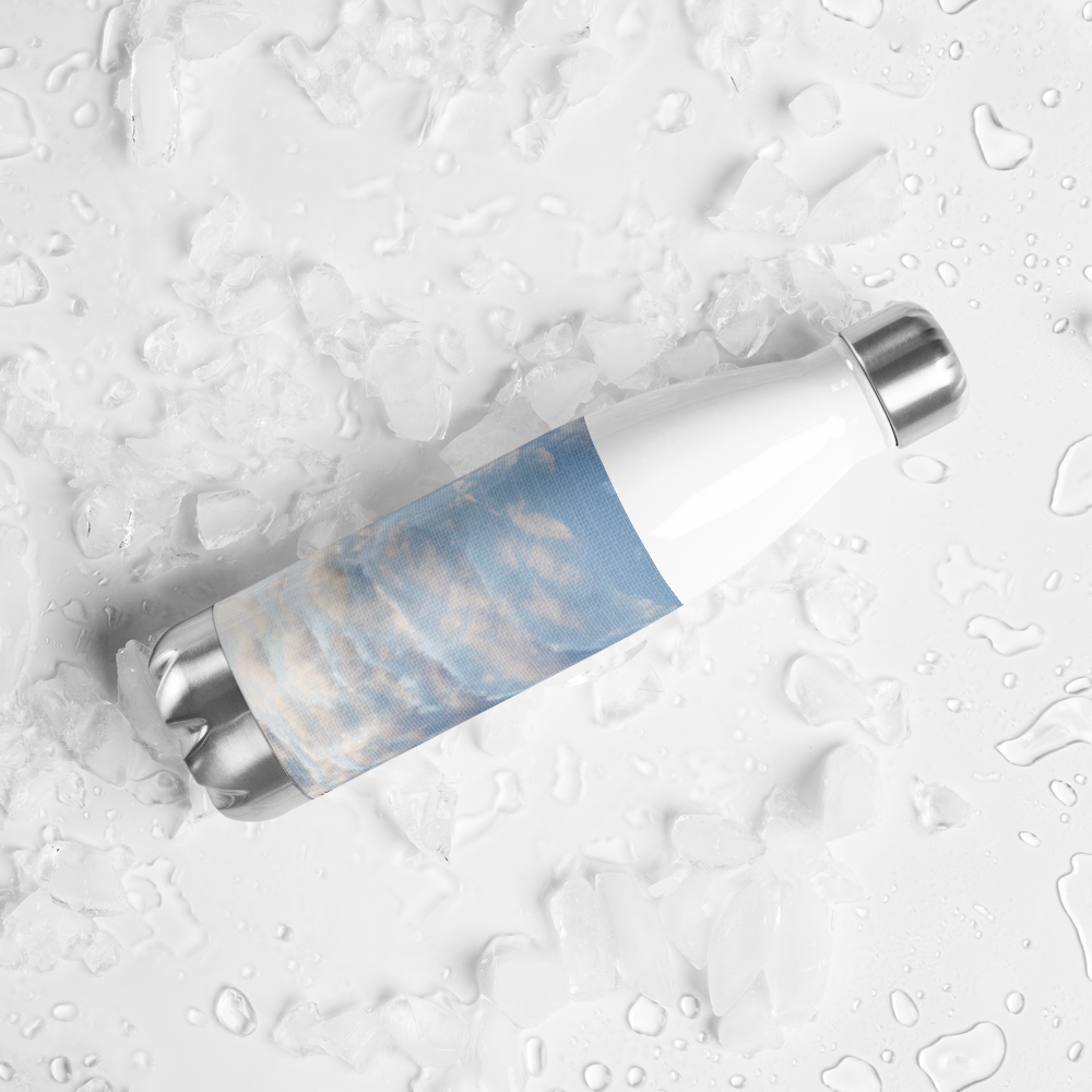 Stainless Steel Water Bottle 'Fractal Skies 24/28' artist-authorised edition of original artwork by Enmempin N. Midelobo