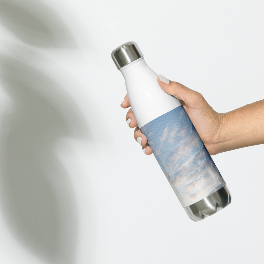 Stainless Steel Water Bottle 'Fractal Skies 24/28' artist-authorised edition of original artwork by Enmempin N. Midelobo