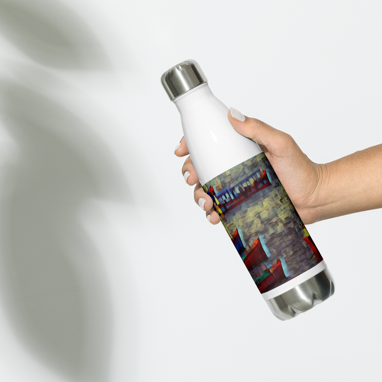 Stainless Steel Water Bottle Gone Fishing 9/9 artist-authorised edition of original artwork by Enmempin N. Midelobo