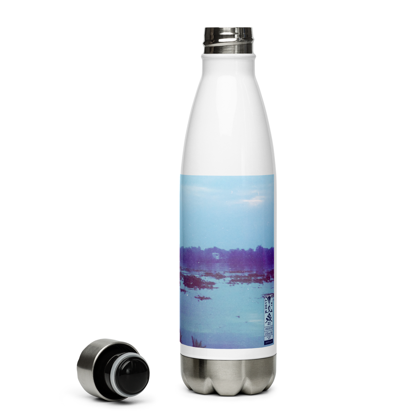 Stainless Steel Water Bottle Perpetual Melody 23/36 artist-authorised edition of original artwork by Enmempin N. Midelobo