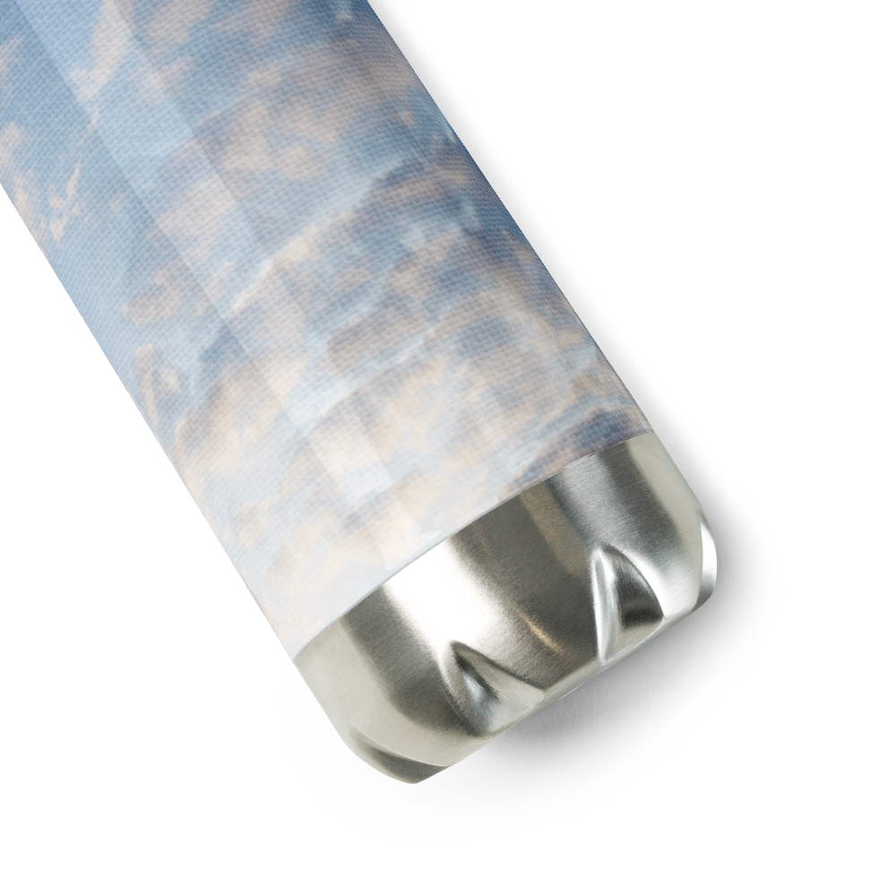 Stainless Steel Water Bottle 'Fractal Skies 24/28' artist-authorised edition of original artwork by Enmempin N. Midelobo