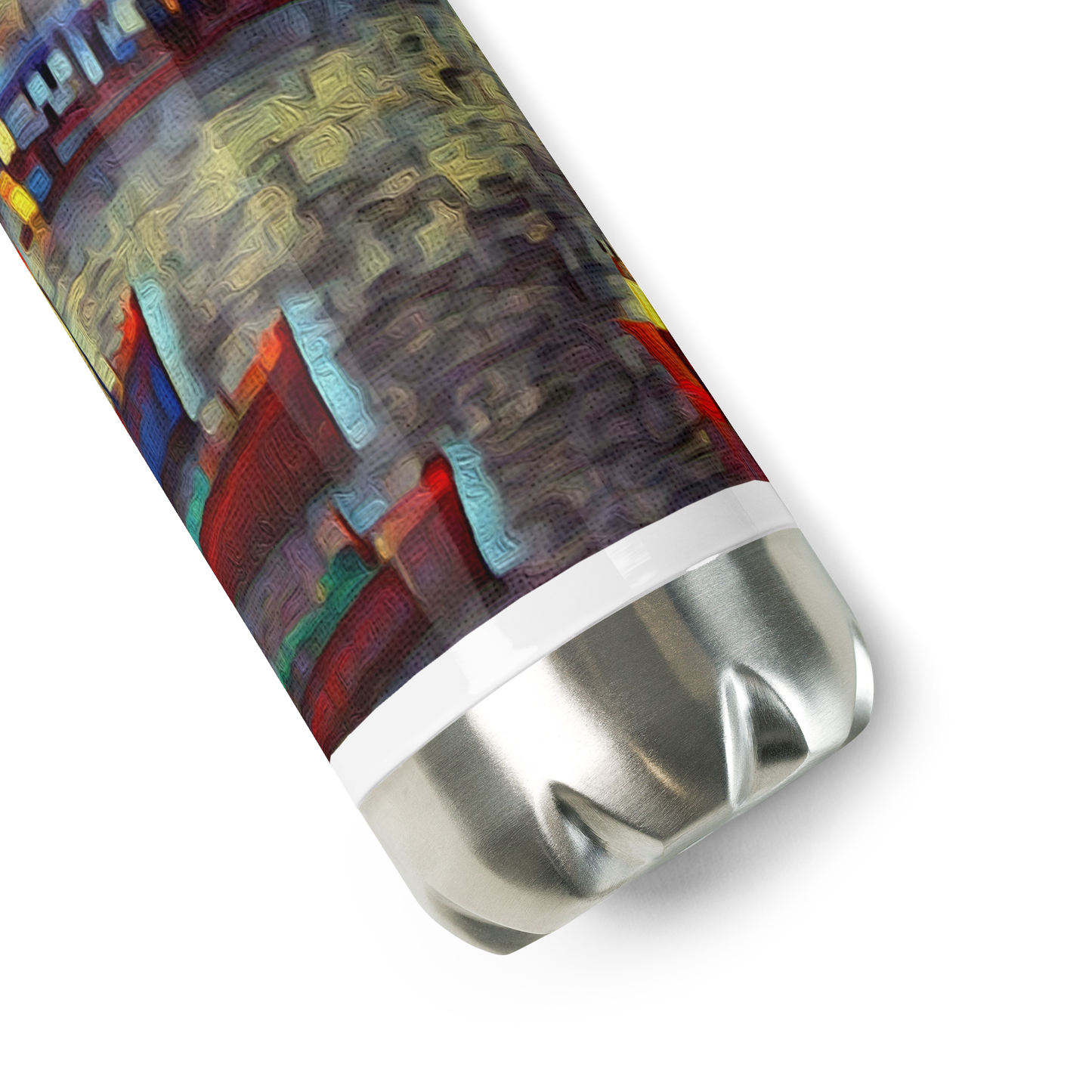 Stainless Steel Water Bottle Gone Fishing 9/9 artist-authorised edition of original artwork by Enmempin N. Midelobo