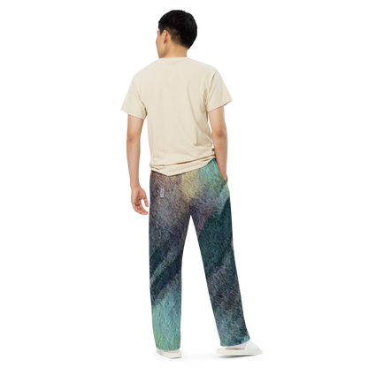 Unisex wide-leg pants 'Bright Lights in Saigon 3/7' artist-authorised edition of original artwork by Enmempin N. Midelobo