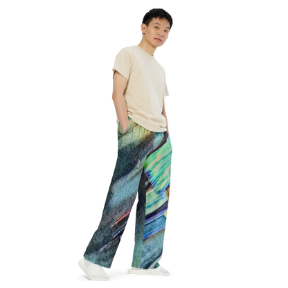 Unisex wide-leg pants 'Bright Lights in Saigon 3/7' artist-authorised edition of original artwork by Enmempin N. Midelobo