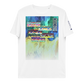 Unisex white organic cotton t-shirt 'Just Seeing (thumb)' artist-authorised edition of original artwork by Enmempin N. Midelobo