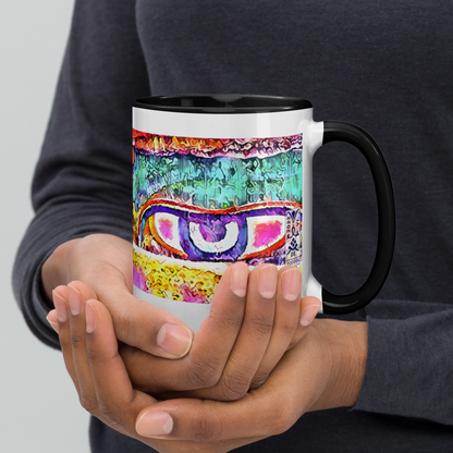 Ceramic Mug with Color Inside 'Just Seeing 1/5' artist-authorised edition of original artwork by Enmempin N. Midelobo