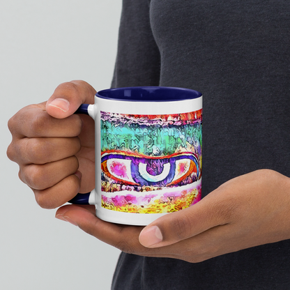 Ceramic Mug with Color Inside 'Just Seeing 1/5' artist-authorised edition of original artwork by Enmempin N. Midelobo