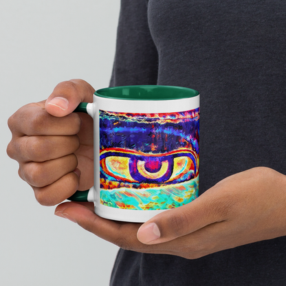 Ceramic Mug with Color Inside 'Just Seeing 5/5' artist-authorised edition of original artwork by Enmempin N. Midelobo