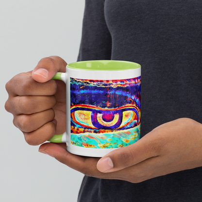 Ceramic Mug with Color Inside 'Just Seeing 5/5' artist-authorised edition of original artwork by Enmempin N. Midelobo