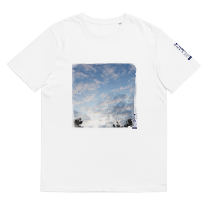 Unisex organic cotton t-shirt 'Fractal Skies 24/28' artist-authorised edition of original artwork by Enmempin N. Midelobo